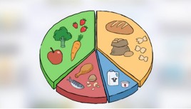 picture of a food plate showing different types of food