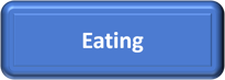blue rectangle with white text that says eating