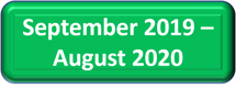 Green rectangle with white text that says September 2019 - August 2020