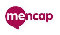 Text says mencap.  The m and e are in a speech bubble