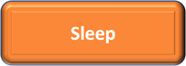 Orange box with white text that says sleep