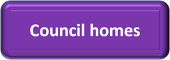 Purple rectangle with text that says council homes