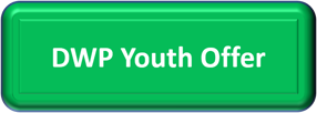 Green rectangle with text that says DWP youth offer