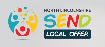 Colourful people in a circle. text says North Lincolnshire SEND Local Offer