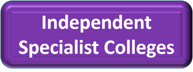 Purple rectangle with white text that says independent specialist colleges