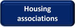 Blue rectangle with text that says housing association