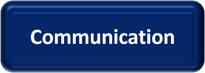Navy blue rectangle with white text that says communication
