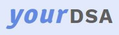Light blue rectangle with text that says your DSA